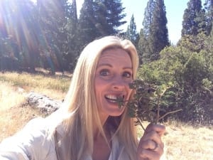 Wendie eating purslane