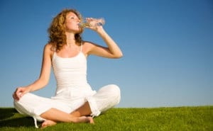 Women drinking water