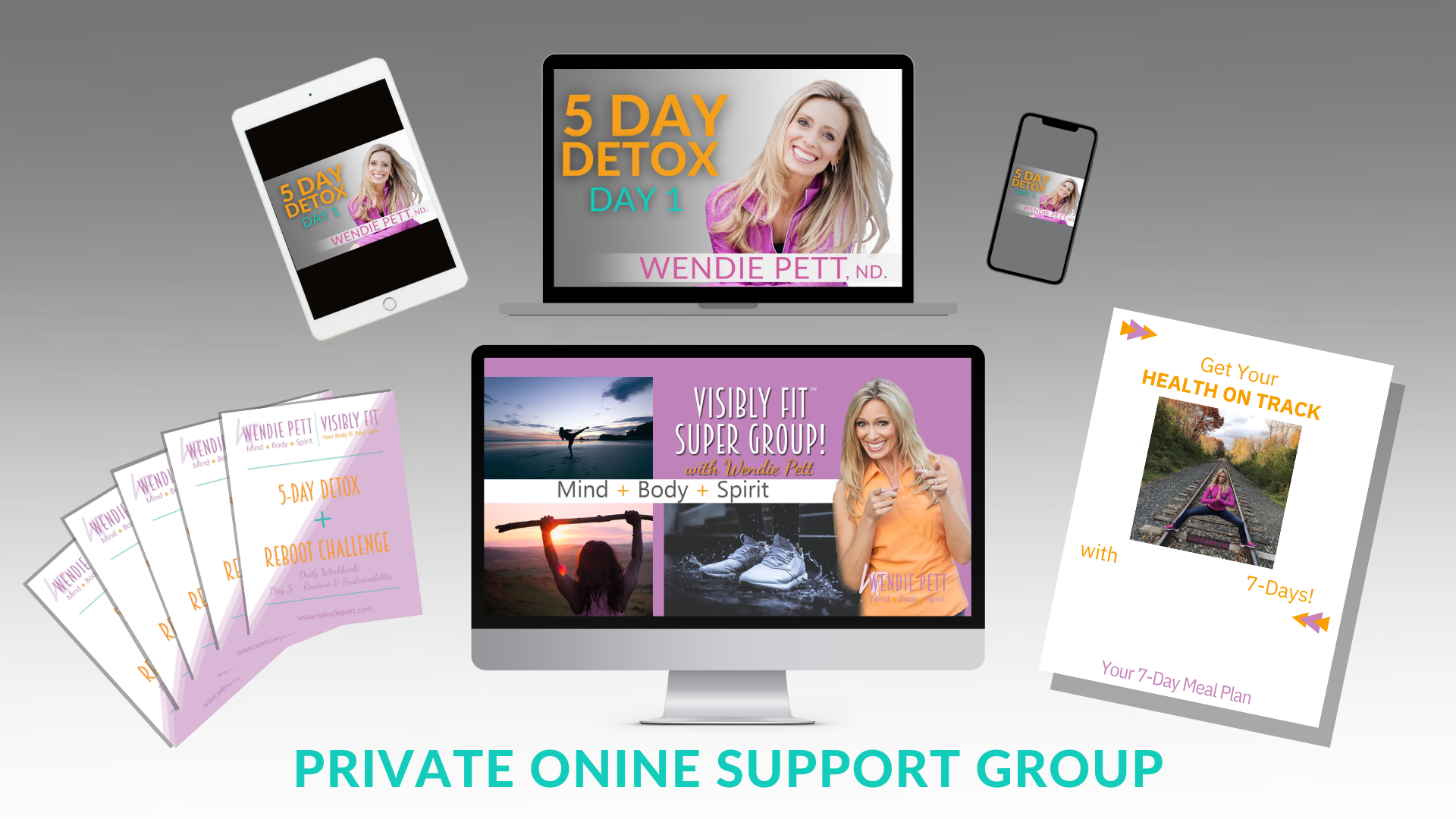 Acess To Private Online Support Group as part of the 5 Day Detox + Reboot with Wendie Pett