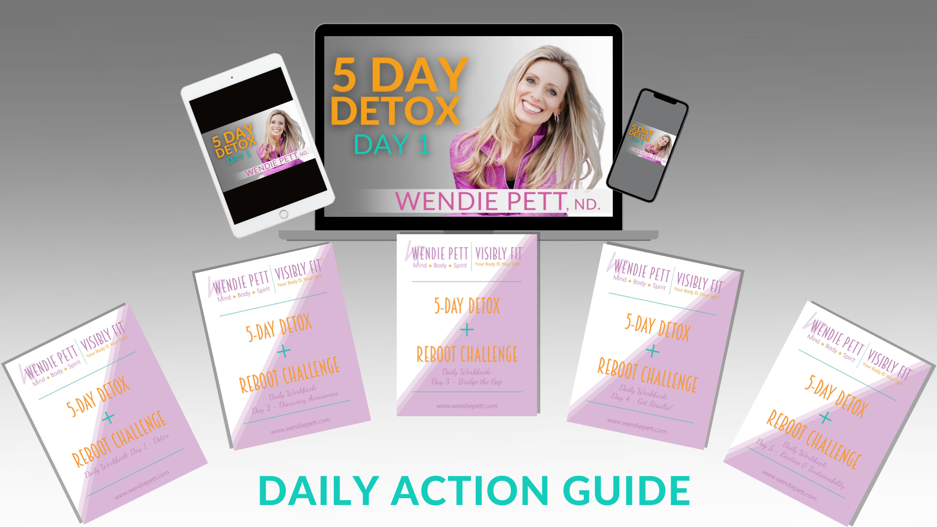 Daily Action Guide 5 Day Detox + Reboot with Wendie Pett