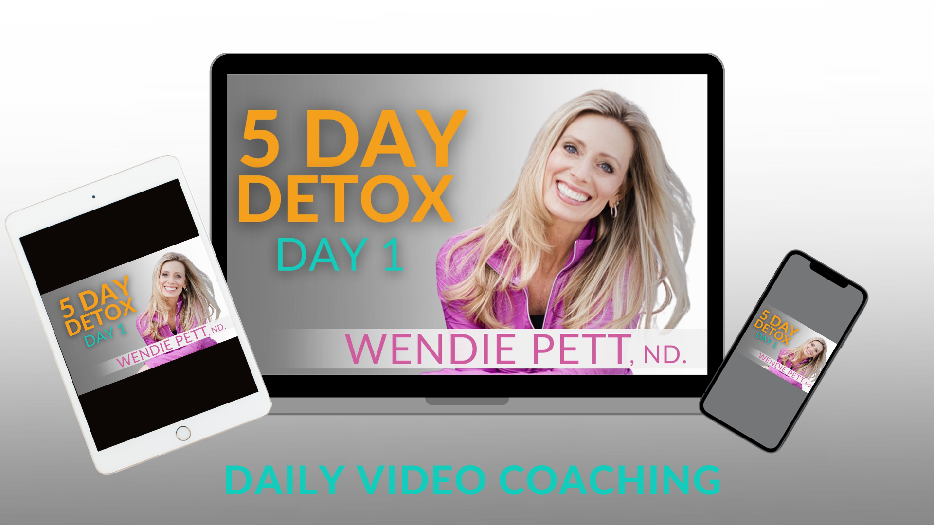 5 Day Detox + Reboot Daily Video Coaching with Wendie Pett
