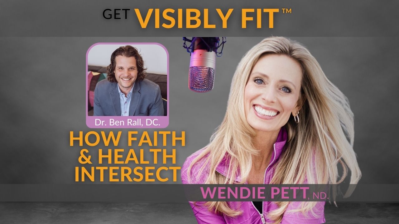 Photo of Wendie Pett and Dr. Ben Rall with the Visibly Fit™ Podcast logo