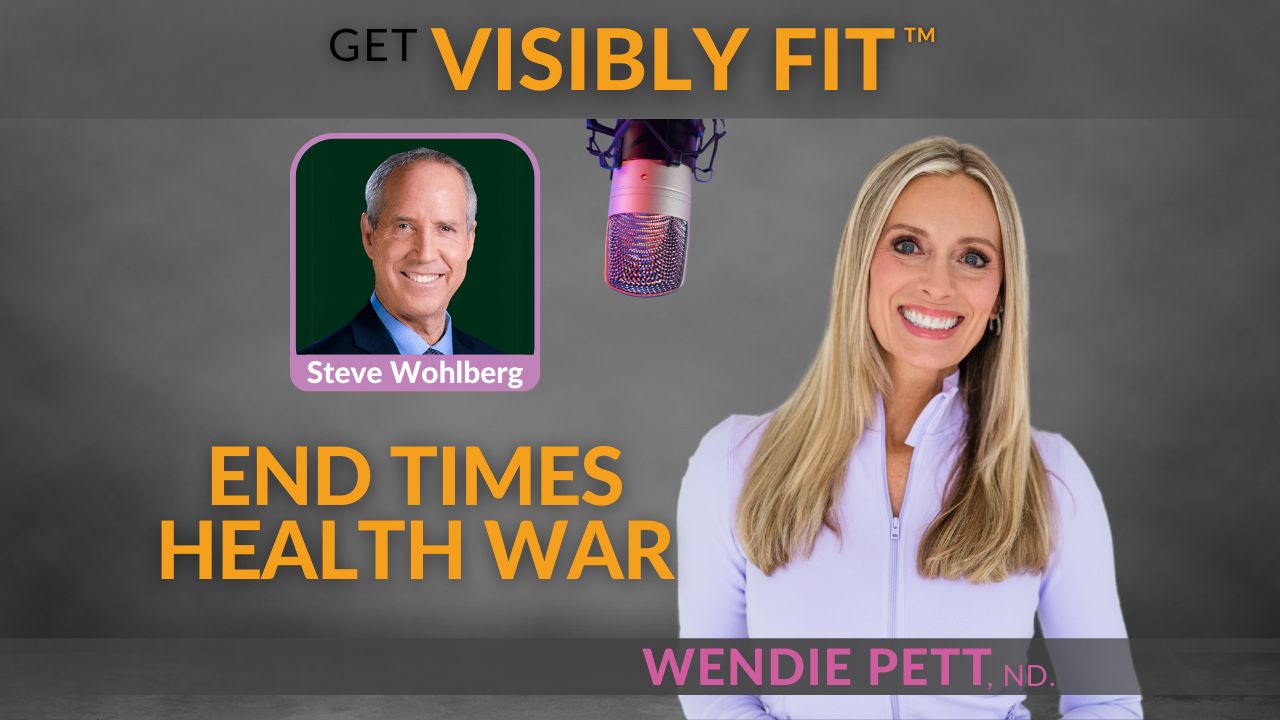 End Times Health War title with photos of Steve Wohlberg and Wendie Pett, ND