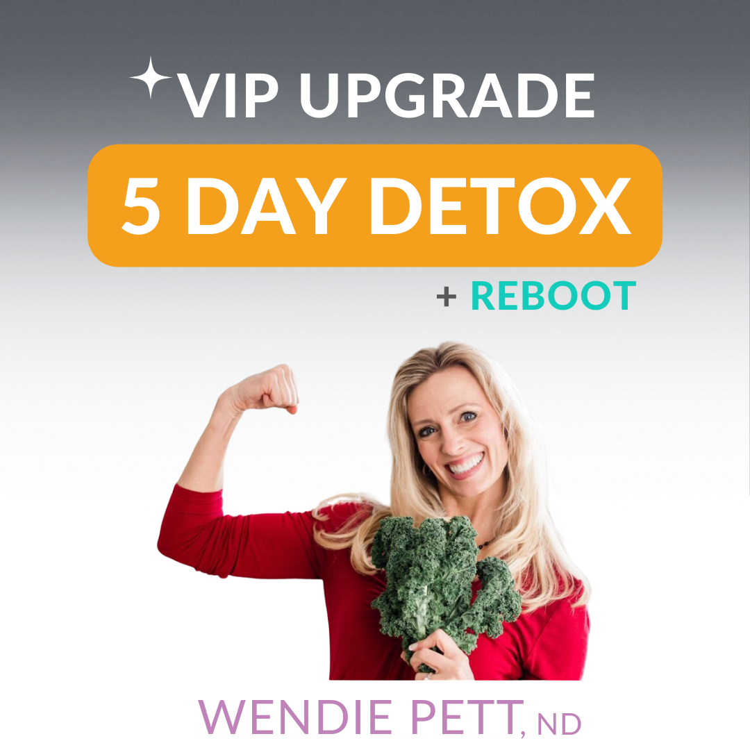 A smiling Wendie Pett flexing her arm and holding kale to represent how the VIP Upgrade of the 5 Day Detox Reboot is part of how to Get Visibly Fit™ in body, mind and spirit with Dr Wendie Pett ND. Naturopathic health coaching for Christian women. 