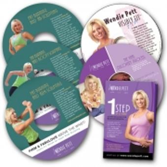 A set of 5 DVDs featuring the Visibly Fit™ As Seen on TV Bundle to represent how to Get Visibly Fit™ in body, mind and spirit with Dr Wendie Pett ND.