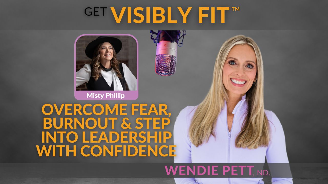 Overcome Leadership Challenges cover with a photo of Wendie Pett, ND. and guest Misty Phillip
